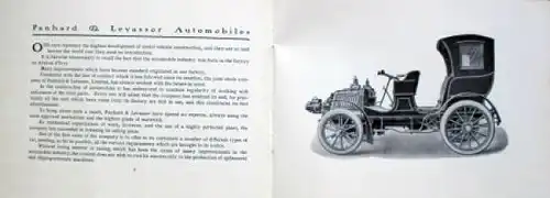 Panhard & Levassor American Branch Modellprogramm 1904 Automobilprospekt (5900)