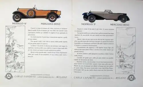 Mercedes-Benz Modellprogramm 1928 Automobilprospekt (4885)