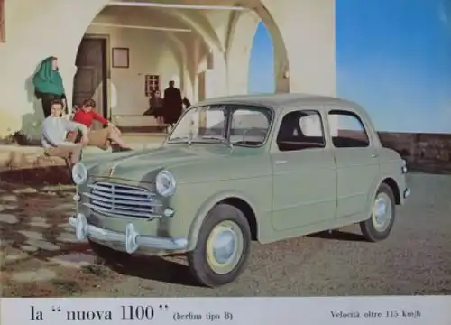 Fiat Millecento Modellprogramm 1961 Automobilprospekt (4887)