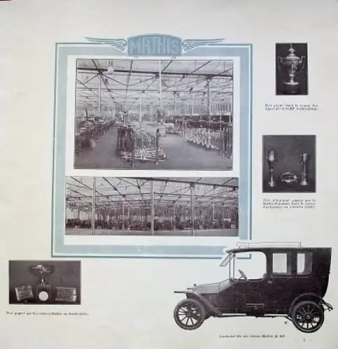 Mathis Automobiles Modellprogramm 1913 Automobilprospekt (0631)