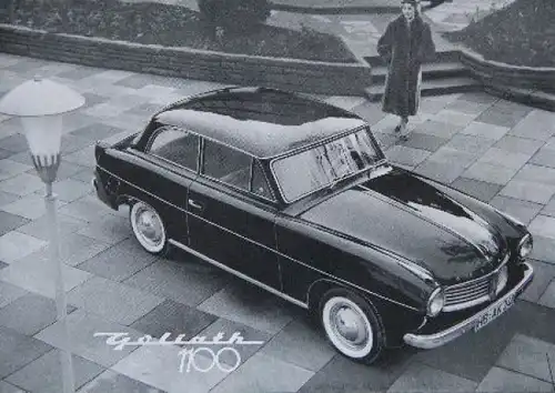 Goliath 1100 Modellprogramm 1956 Automobilprospekt (8815)
