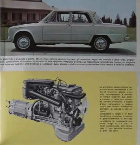 Alfa Romeo Giulia 1600 TI Modellprogramm 1962 Automobilprospekt (0352)