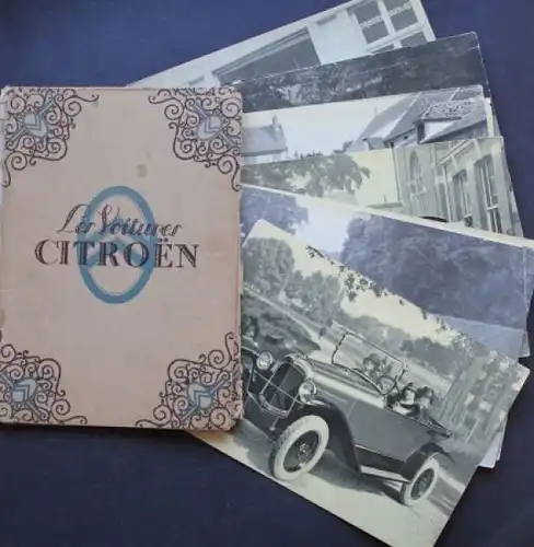 Citroen 10 HP Modellprogramm 1921 "Les Voitures" Automobilprospektmappe (7720)