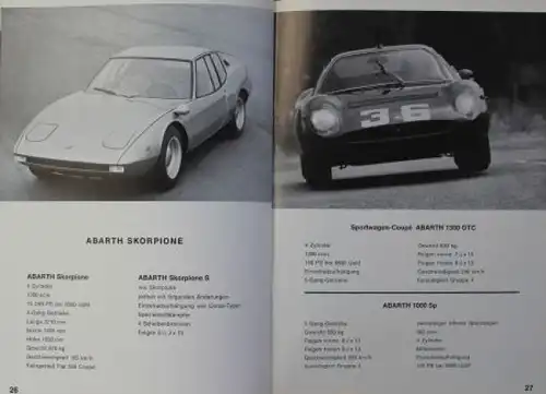 Abarth Modellprogramm 1969 "Rallye Bitter" Automobilprospekt (7724)