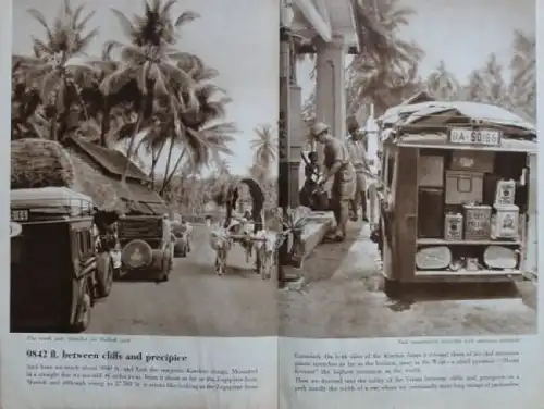 DKW 20 HP Modellprogramm 1937 "With three DKW through India" Automobilprospekt (7726)