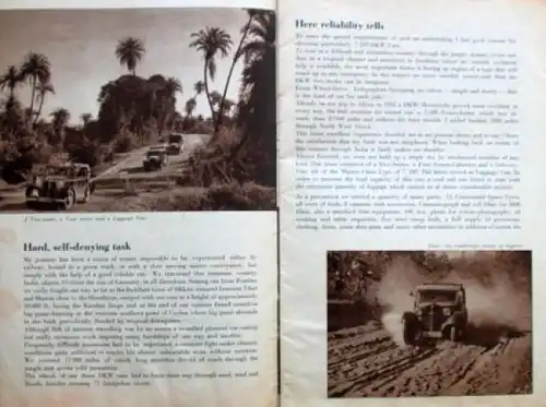 DKW 20 HP Modellprogramm 1937 "With three DKW through India" Automobilprospekt (7726)