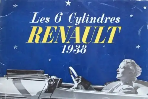 Renault Vivastella 6 Zylinder Modellprogramm 1938 Automobilprospekt-Mappe (7741)