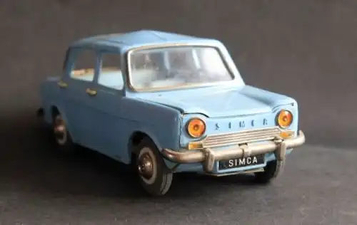 Joustra Simca 1000 Limousine 1962 Plastikmodell mit Friktionsantrieb (7778)