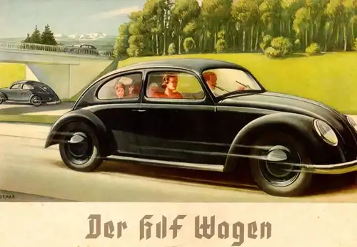 Volkswagen KdF-Wagen Modellprogramm 1939 Automobilprospekt (6933)