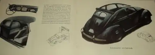 Volkswagen KdF-Wagen Modellprogramm 1939 Automobilprospekt (6933)