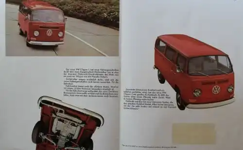 Volkswagen T2 Transporter Modellprogramm 1967 "All diese Leute sitzen in einem VW" Automobilprospekt (7803)