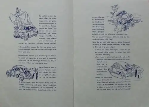 Volkswagen Käfer Modellprogramm 1949 "Ihr Freund der Volkswagen" Automobilprospekt (7877)