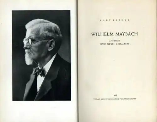 Rathke "Wilhelm Maybach" Maybach-Biografie 1953 (5046)