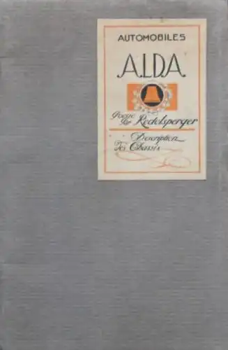Alda Automobiles Fernand Charron Modellprogramm 1920 Automobilprospekt (7902)