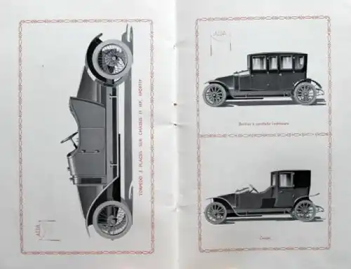 Alda Automobiles Fernand Charron Modellprogramm 1920 Automobilprospekt (7902)