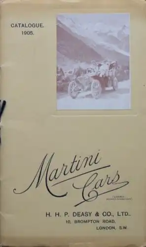 Martini Cars Modellprogramm 1905 Automobilprospekt (7930)