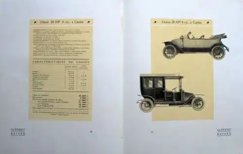 Clement-Bayard Automobile Modellprogramm 1912 Automobilprospekt (7932)