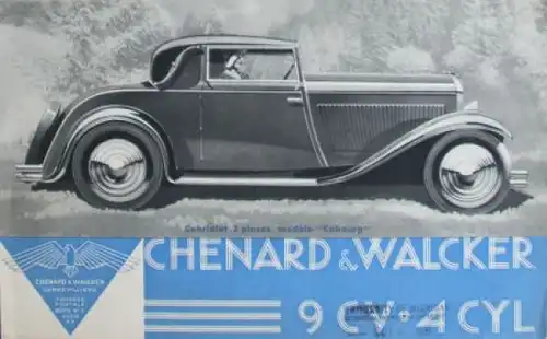 Chenard & Walcker 9 CV 4 Zylinder Modellprogramm 1928 (7933)