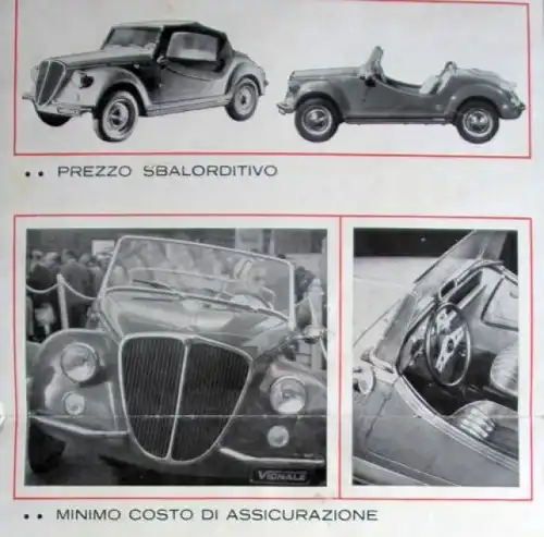 Fiat Nuova 500 Gamine Vignale Modellprogramm 1969 Automobilprospekt (7944)
