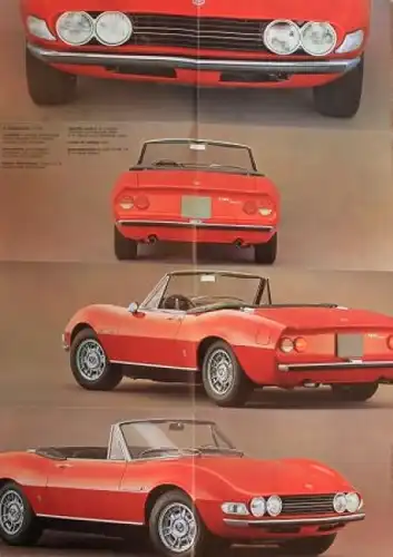 Fiat Dino Spider 2400 Modellprogramm 1967 Automobil-Prospektmappe (7989)