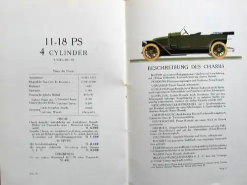 Renault Modellprogramm 1909 Automobilprospekt (7995)