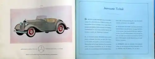 Mercedes-Benz Typ 170 Modellprogramm 1935 Automobilprospekt (7997)