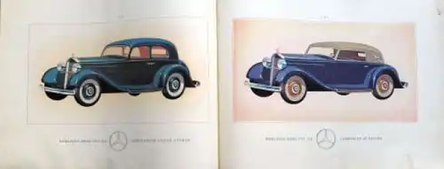 Mercedes-Benz Typ 170 Modellprogramm 1935 Automobilprospekt (7997)