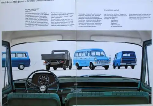 Ford Transit Modellprogramm 1966 Automobilprospekt (5703)