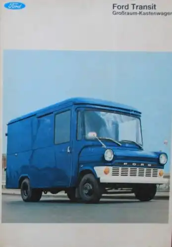 Ford Transit Großraum-Kastenwagen Modellprogramm 1965 Automobilprospekt (2750)