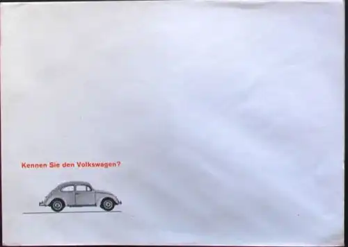 Volkswagen Käfer 1962 Werbe-Briefumschlag (2330)