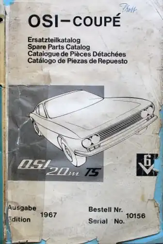 OSI Ford Coupe 1967 Ersatzteilkatalog (2221)