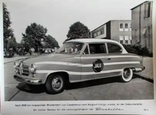 Borgward Isabella bei Leistungfahrt Casablanca - Belgisch Kongo 1955 Werksfoto (4928)