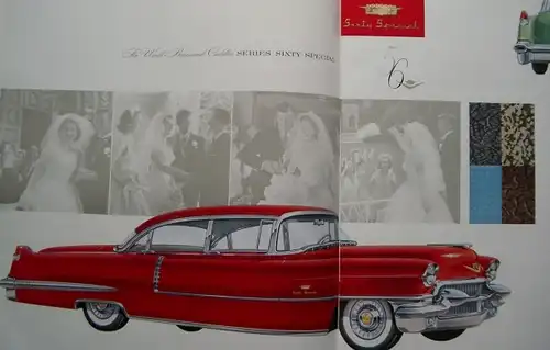 Cadillac Modellprogramm 1956 Automobilprospekt (7784)