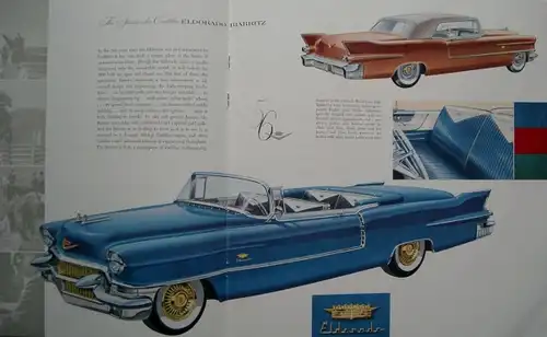 Cadillac Modellprogramm 1956 Automobilprospekt (7784)