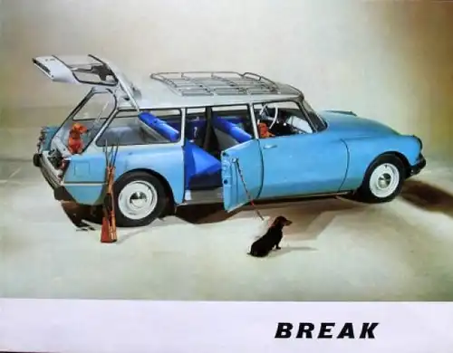 Citroen ID 19 Break Modellprogramm 1961 Automobilprospekt (4940)