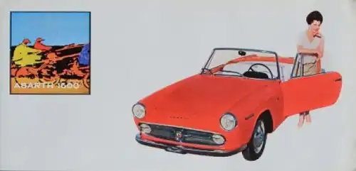 Abarth 1600 Cabriolet Modellprogramm 1963 Automobilprospekt (8298)