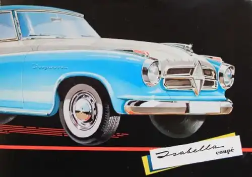 Borgward Isabella Coupe Modellprogramm 1956 Automobilprospekt (1499)