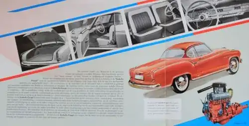 Borgward Isabella Coupe Modellprogramm 1956 Automobilprospekt (1499)
