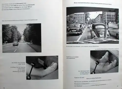Volkswagen Käfer Modellprogramm 1968 "Fahren lernen mit Automatic" Automobilprospekt (7337)