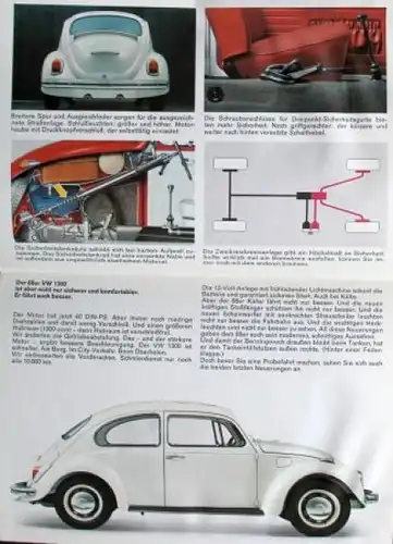 Volkswagen Käfer Modellprogramm 1968 + Preisliste Automobilprospekt (7940)