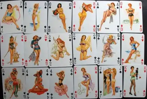 Schmid Spiele "Pin Up Skat" 1955 Kartenspiel (8571)