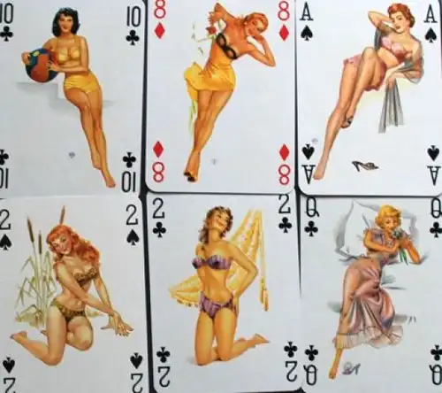 Schmid Spiele "Pin Up Skat" 1955 Kartenspiel (8571)
