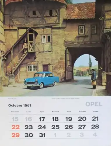 Opel Werbe-Jahreskalender 1961 (8352)
