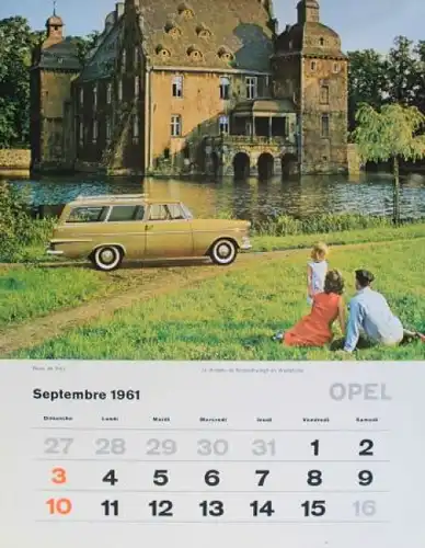 Opel Werbe-Jahreskalender 1961 (8352)