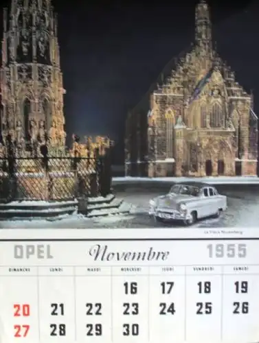 Opel Werbe-Jahreskalender 1955 (8380)