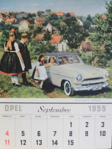 Opel Werbe-Jahreskalender 1955 (8380)