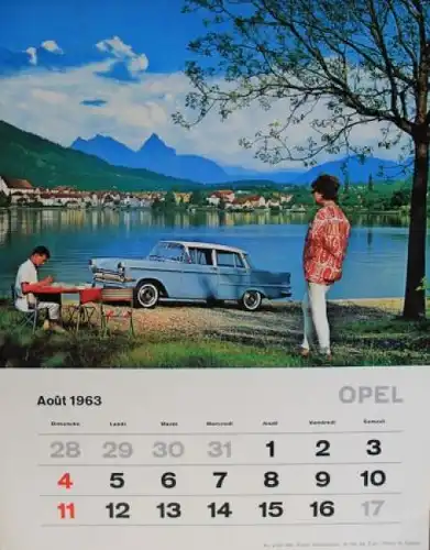 Opel Werbe-Jahreskalender 1963 (3825)