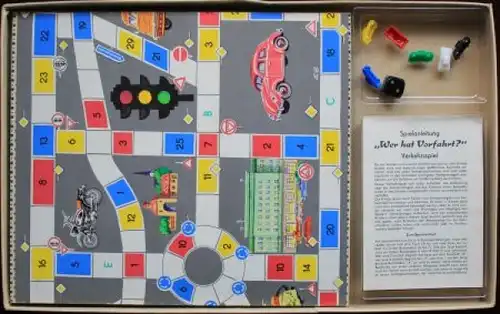 Spika "Wer hat Vorfahrt" 1955 Verkehrs-Brettspiel in Originalkarton (8935)