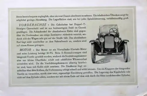Brennabor Typ S 6/20 PS Modellprogramm 1924 Automobilprospekt (8259)