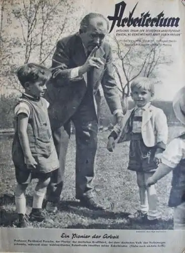 Volkswagen "Arbeitertum" 1942 Magazin mit Porsche Bericht (7215)